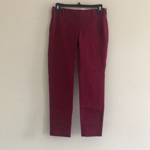 J. Crew Cranberry Cropped Pants